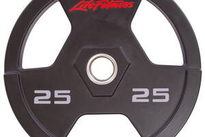 Блины диски полиуретановые LIFE FITNESS SC-80154-25 25кг Черный