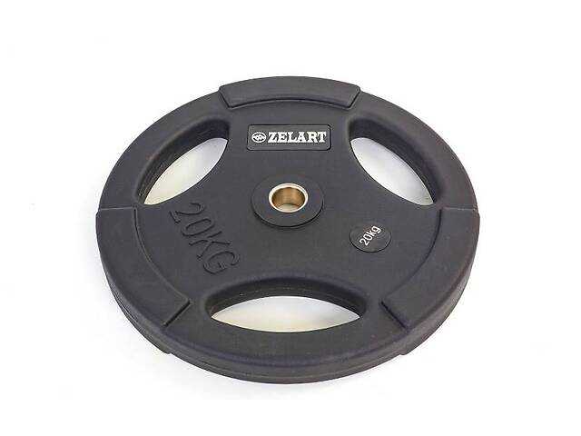 Млинці диски поліуретанові Zelart TA-5336-28-20 20кг Чорний