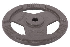 Блины (диски) стальные с хватом d-30мм Zelart TA-7790-10 10кг черный
