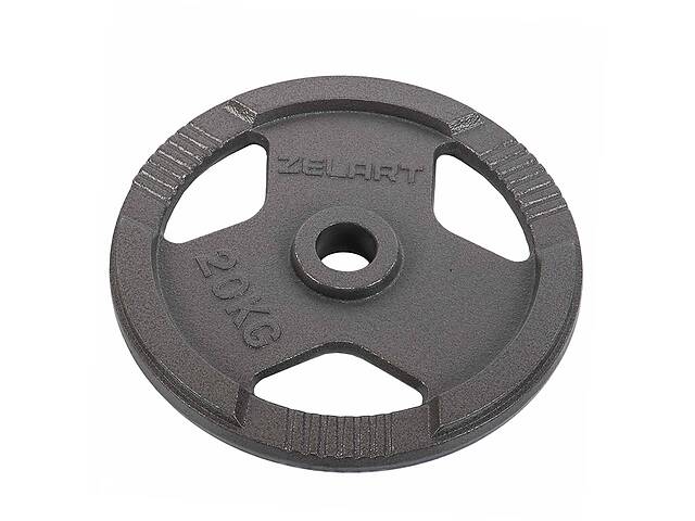 Блины диски стальные с хватом Zelart TA-7791 20 кг Серый (58363172)