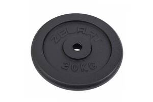 Блины диски стальные Zelart TA-7785 20 кг Черный (58363170)