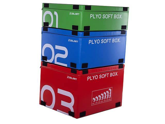 Бокс плиометрический мягкий набор Plyo Boxes FI-3635 Zelart Набор 56363200