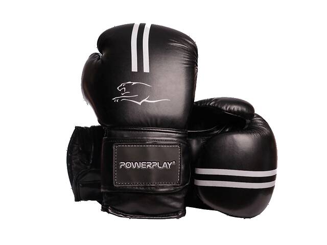 Боксерські рукавиці PowerPlay 3016 10 унцій Чорно-Білі (PP_3016_10oz_Black/White)