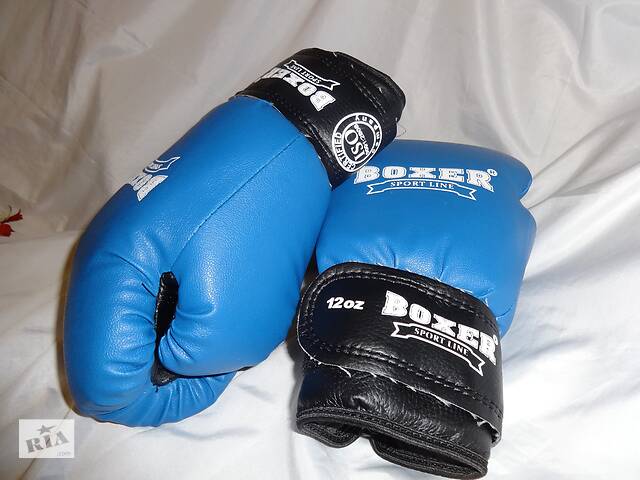 Боксерские перчатки 8 oz Boxer Синий (hub_dn7ir2)