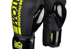 Боксерские перчатки APEX Elastic PHBG2300 Phantom 12oz Черно-желтый (37621010)