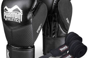 Боксерские перчатки Phantom RIOT Pro Black 14 унций + капа