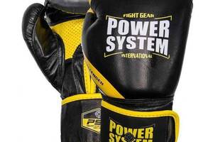 Боксерские перчатки Power System PS 5005 Black/Yellow 16 унций