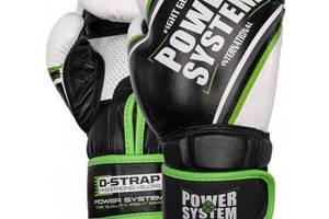 Боксерские перчатки Power System PS 5006 Black/Green Line 16 унций