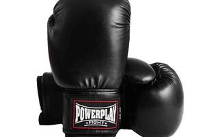 Боксерские перчатки PowerPlay 3004 Classic Черные 12 унций