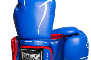 Боксерские перчатки PowerPlay 3018 Jaguar Синие 16 унций