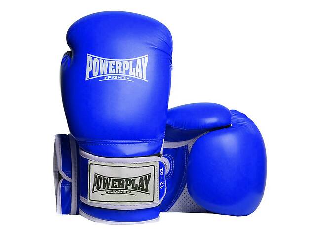 Боксерские перчатки PowerPlay 3019 Challenger Синие 12 унций