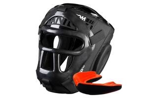Боксерский шлем Phantom APEX Cage Black + капа