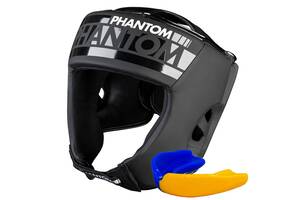 Боксерский шлем Phantom APEX Open Face Head Protection Black + капа