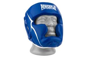 Боксерский шлем тренировочный PowerPlay 3100 PU Синий XS