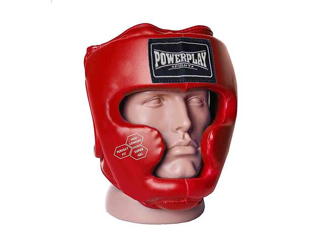 Боксерський шолом тренувальний PowerPlay 3043 XL Червоний (PP_3043_XL_Red)