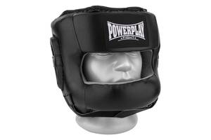 Боксерський шолом тренувальний PowerPlay 3067 з бампером PU + Amara S Чорний (PP_3067_S_Black)