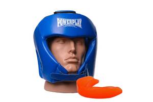 Боксерський шолом турнірний PowerPlay 3049 Синій S Капа в комплекті (в подарунок) Купи уже сегодня!