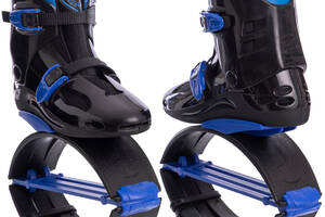 Ботинки на пружинах Фитнес джамперы профессиональные Record Kangoo Jumps SK-7282 M-33-35 Черный-синий