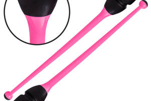 Булавы для художественной гимнастики 35см C-0964 Розовый-черный