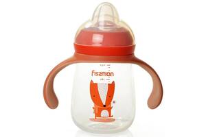 Бутылочка для кормления детская Baby Хитрый лис 260 мл с ручками Fissman DP43977