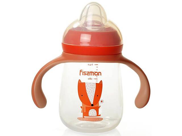 Бутылочка для кормления детская Baby Хитрый лис 260 мл с ручками Fissman DP43977