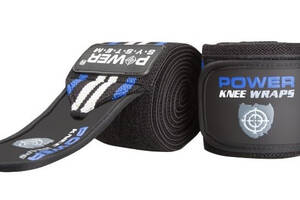 Бинты на колени Power System Knee Wraps PS-3700 Black-Blue