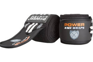 Бинты на колени Power System Knee Wraps PS-3700 Black-Grey
