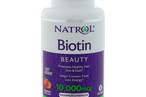 Биотин Natrol Клубника 10000 мкг 60 таблеток (10853)