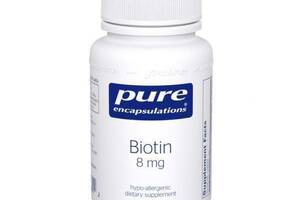 Биотин Pure Encapsulations 8 мг 60 капсул (21929)