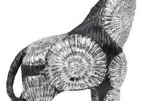 Декоративная фигура 'Жираф' 19х9.5х41см полистоун, черный с серебром