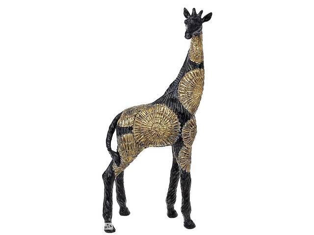 Декоративная фигура 'Жираф' 19х9.5х41см полистоун, черный с золотом