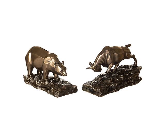 Декоративная фигурка Bull 18x10 cm and Bear 16x10 cm Veronese