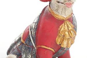 Декоративная фигурка 'Собака шотландка в красном кафтане' 15см