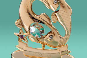 Декоративная фигурка знак зодиака Crystocraft Рыбы 11,5 см Gold SK16963