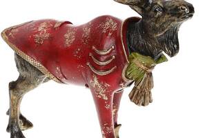 Декоративная статуэтка 'Лось в красном пиджаке' 30х15.5х27см