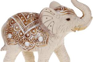 Декоративная статуэтка 'Слон' 16.5х6.5х16.5см, полистоун, кремовый