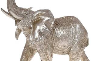 Декоративная статуэтка 'Слон' 24.5х28см, стальной