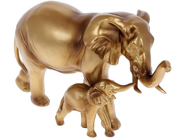 Декоративная статуэтка 'Слоны' 17х12.5х29см полистоун, бронза