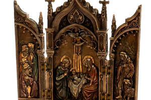 Декоративная статуэтка-триптих Veronese Икона 22*11*5 см Коричневый AL31923