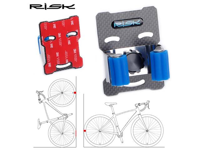 Тримач велосипеда на стіну (за колесо) RISK RA113
