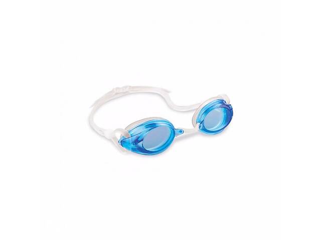 Дитячі окуляри для плавання Intex 55684, розмір L, (8+), обхват голови ≈ 54 см (Блакитний)