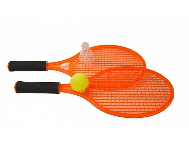Дитячі ракетки для тенісу або бадмінтону M 5675 з м'ячиком і воланом (Помаранчевий)