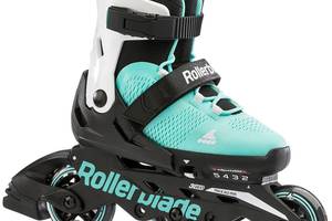 Детские роликовые коньки Rollerblade Microblade 3WD 2023 33-36,5 Белый-Голубой