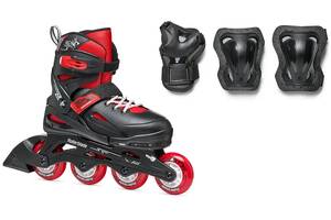 Детские ролики Rollerblade Fury Combo 2023 36,5-40,5 Черный-Красный