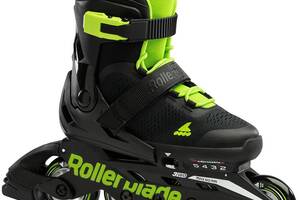 Детские ролики Rollerblade Microblade 2023 33-36,5 Черный-Салатовый