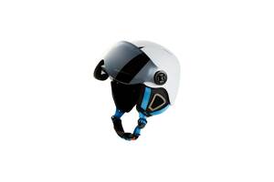 Детский горнолыжный шлем с козырьком Crivit S/M белый-черный LI-113717