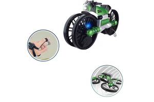 Детский квадрокоптер-трансформер дрон-мотоцикл с браслетом управления от руки QY Leap Speed QY66D08 2 в 1 Зелёный