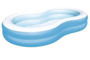 Детский надувной бассейн Bestway 54117, голубой, 262 х 157 х 46 см (hub_xaihzd)