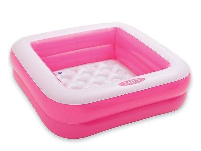 Детский надувной бассейн Intex 85х85х23 см Розовый (57100-1)