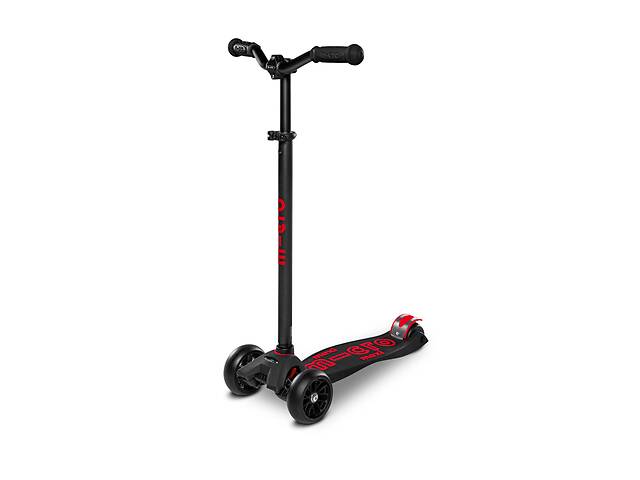 Детский самокат 3-х колесный Micro Maxi PRO Deluxe 50 кг Black-Red KD117852